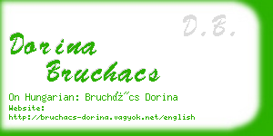 dorina bruchacs business card